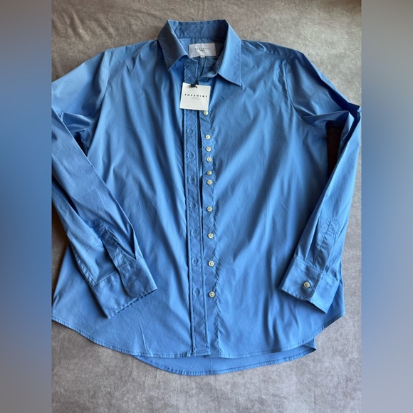 The Shirt by Rochelle Behrens Blue Women's Blouse - Picture 1 of 10